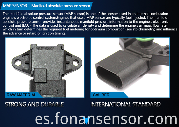 Sensor de mapa de presión absoluta del colector de admisión para VW AUDI FABIA I 1.4 03D906051 5WK9693 03D906051A